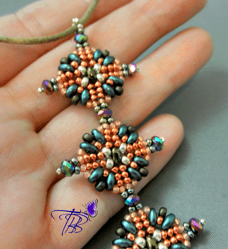 Aztec Sun Pendant & Earrings Tutorial - Pattern for Twin or Duo - Click Image to Close