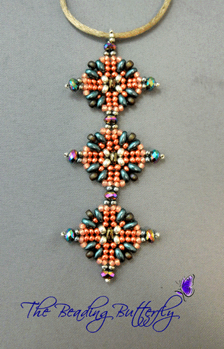 Aztec Sun Pendant & Earrings Tutorial - Pattern for Twin or Duo - Click Image to Close