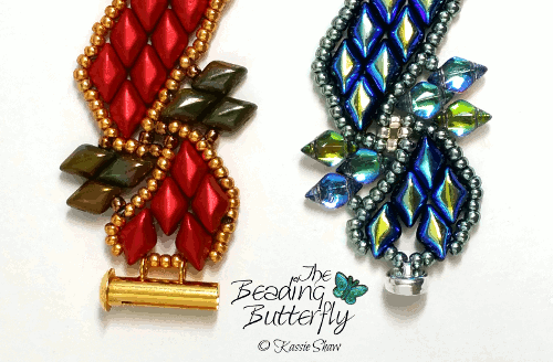 Deco Darling Bracelet Tutorial - Beading Pattern with Gemduos - Click Image to Close