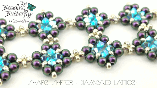 Shape Shifter - Diamond Lattice Variation - Bracelet Tutorial - Click Image to Close