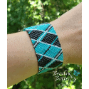 Color Block Bracelet - Even Count Peyote Beadweaving Pattern