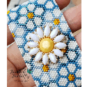 Daisy Patch Bracelet Pattern - Odd or Even Count Peyote - $7.50 : The ...