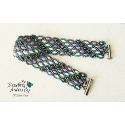 Flat Two-Hole Netted Bracelet Tutorial - Filled Bead Netting