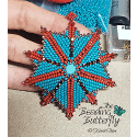 Pinwheel Star Ornament or Pendant Tutorial - Beadweaving Pattern