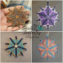 Pinwheel Star Ornament or Pendant Tutorial - Beadweaving Pattern