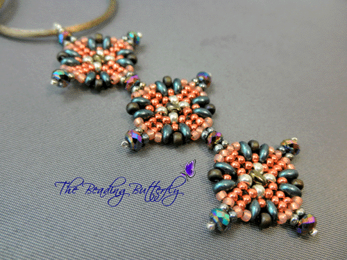 Aztec Sun Pendant & Earrings Tutorial - Pattern for Twin or Duo - Click Image to Close