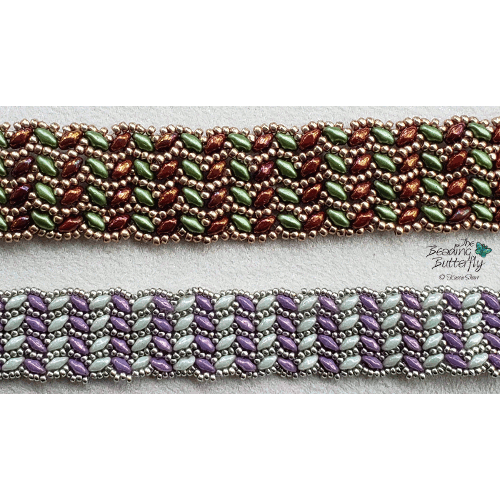 Duo Waves Bracelet Pattern - Tutorial for Superduos or Miniduos - Click Image to Close