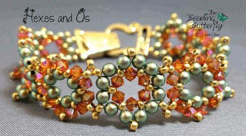Hexes and Os Bracelet Pattern - Beadweaving Tutorial - Click Image to Close