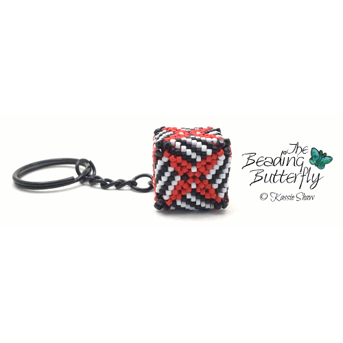 Cube Keychain Kit Refill - Red Stripes - Click Image to Close