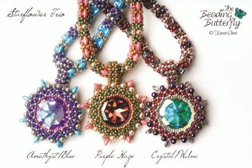 Starflower Necklace Tutorial - Double Right Angle Weave includin - Click Image to Close