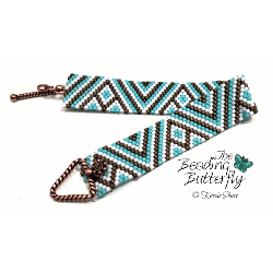 Peaks Bracelet - Even Count Peyote Pattern